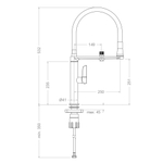 Смеситель для кухни с подключением фильтра питьевой воды с магн. держателем KITCHEN 898801MCCU медь