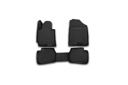 Коврики Standard, 3D в салон HYUNDAI Elantra, 2014-2016, 4 шт. (полиуретан, чёрные) Element.NLC.3D.20.55.210