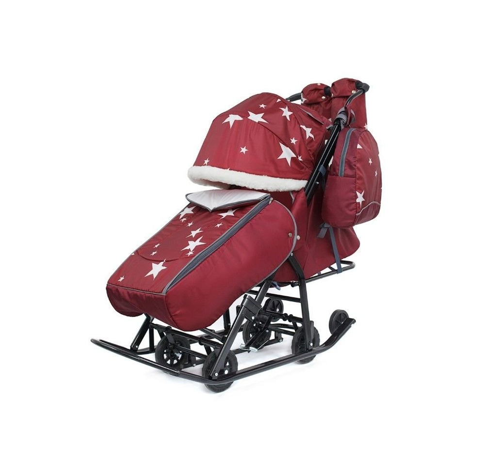 Санки-коляски Pikate "Звёзды" Бордо