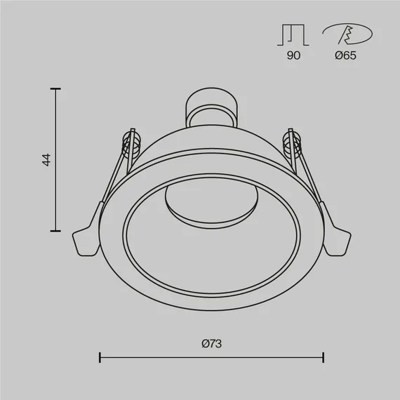 Встраиваемый светильник Пай / Share 1*GU10 10 Вт IP 54 Technical dl126-gu10-wmg