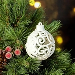 Елочное украшение Шарики резные 2шт.