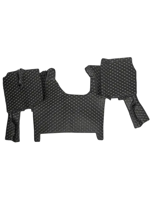 Ковры 3D SITRAK MAX (экокожа, черный, бежевая строчка)