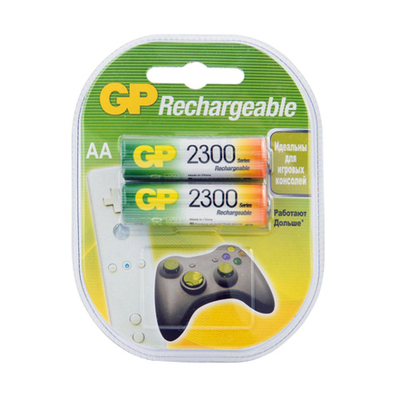 Аккумулятор GP Rechargeable 230AAHC-2DECRC2, Ni-MH, типоразмер АА, 2300 мАч, 1,2 В, 2 шт