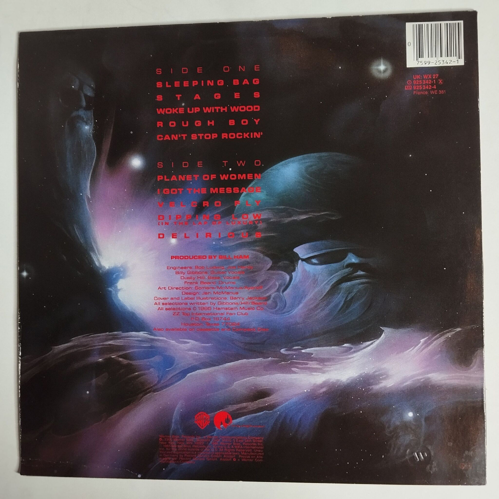 Винтажная виниловая пластинка LP ZZ Top Afterburner (Germany 1985) Velcro Fly