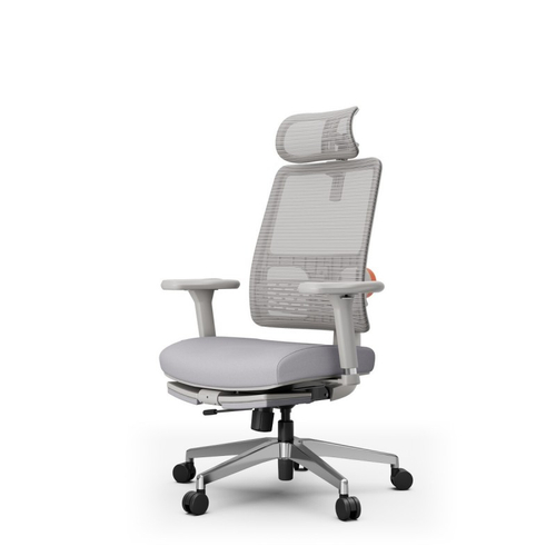 Эргономичное компьютерное кресло FoxGear NETZ модель M, серый (FG-NETZ-M-GY)