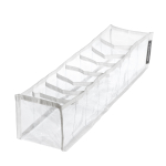 Органайзер прозрачный 40х10х10 см, 8 ячеек, Белый