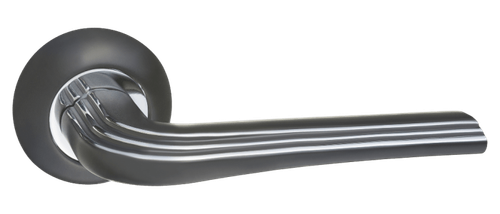 Ручка Ренц Терамо, цвет черный/хром ЦАМ (гарантия - 10 лет)