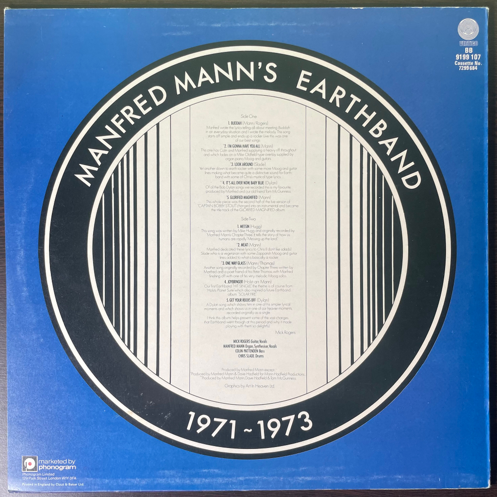 Manfred Mann's Earth Band - 1971 - 1973 (Англия 1977г.)