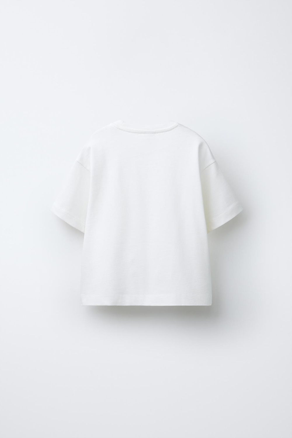 ZARA ФУТБОЛКА С ДЕТАЛЯМИ Из ИСКУССТВЕННОГО ЖЕМЧУГА, БЕЛЫЙ