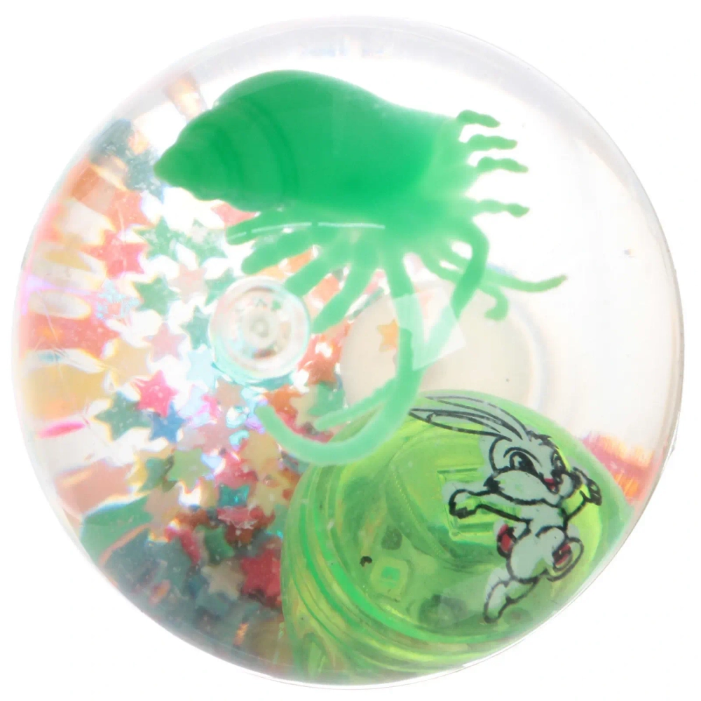 Мяч 6,5 см «Подводный мир» (попрыгун с водой и подсветкой) СТИКЕР НА ВЛОЖЕНИЕ