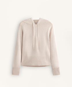 Oysho Вязаный джемпер в рубчик с капюшоном и приталенной талией, каменный