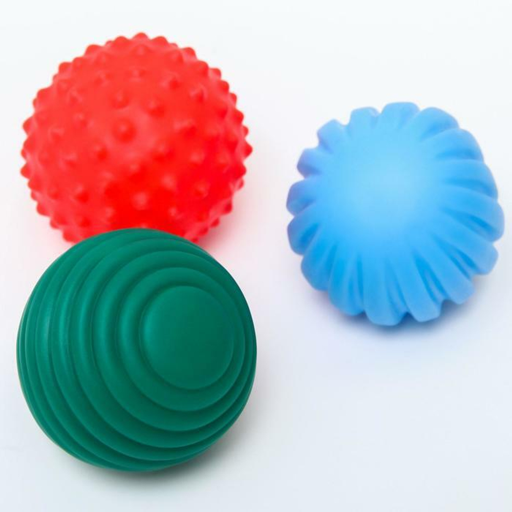 6253467 Подарочный набор развивающих массажных мячиков «Новогодние малыши», 3 шт.