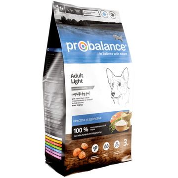 Сухой корм ProBalance Light для собак с низкой или нормальной активностью