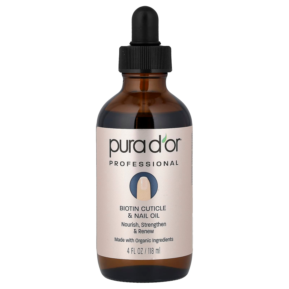 Pura D'or, Professional, масло для кутикулы и ногтей с органическим биотином, 118 мл (4 жидк. унц.)