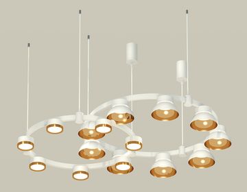 Комплект подвесного светильника с акрилом 16*GX53 XR92081110/16 SWH/PYG/CL белый песок/золото желтое полированное/прозрачный Techno Ring DIY System Complects Ambrella