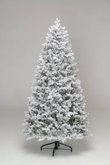 Искусственная елка Алтайская заснеженная 180 см., 330 холодных-белых Led ламп, 100% литая хвоя, ЕлкиТорг (177180)
