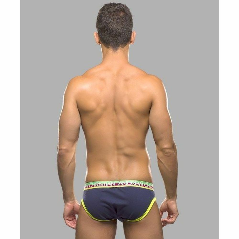 Мужские трусы брифы синие Andrew Christian Teaser Brief Navy