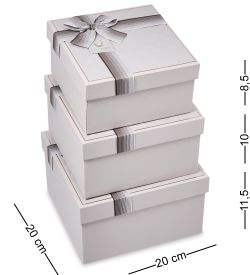WF-194-A Набор коробок из 3 шт, светло-серый