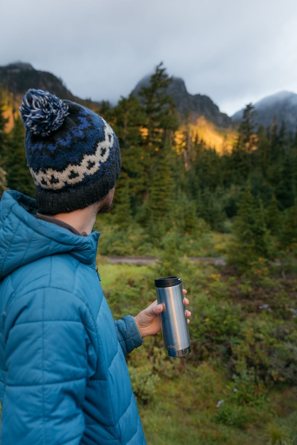 Термокружка Klean Kanteen TKWide Cafe Cap 16oz (473 мл) Brushed Stainless