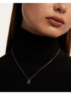 Колье женское PDPaola Мини-Буква J серебро 925 пробы покрытое золотом 750 пробы CO01-521-U