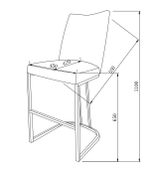 Стул барный Ist Casa Пресли, серый