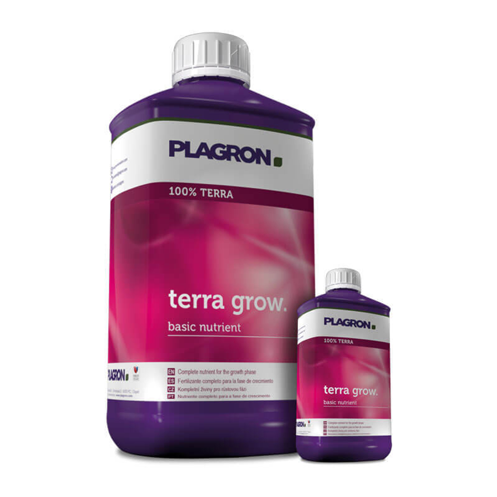 Линейка объёмов PLAGRON Terra Grow 100 мл, 1 л, производство Нидерланды