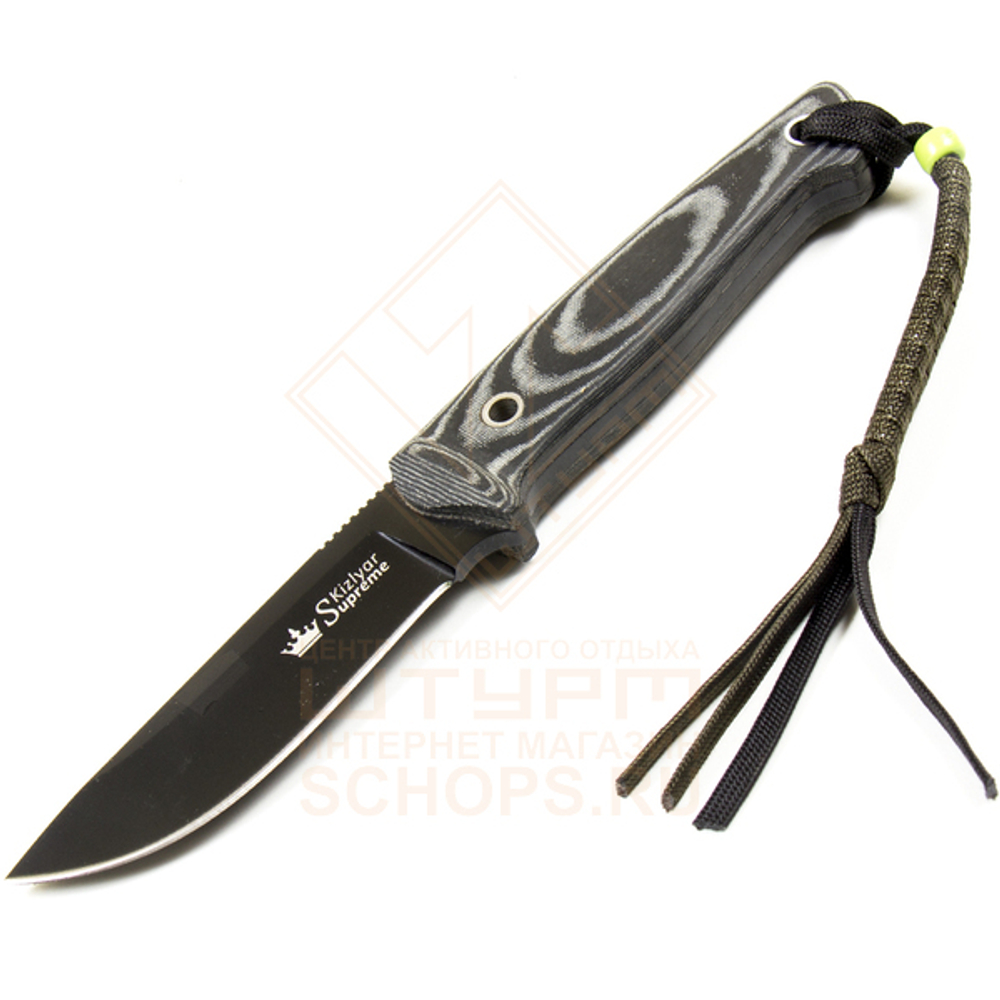 Нож Kizlyar Supreme Nikki D2 G10, Wood/Black