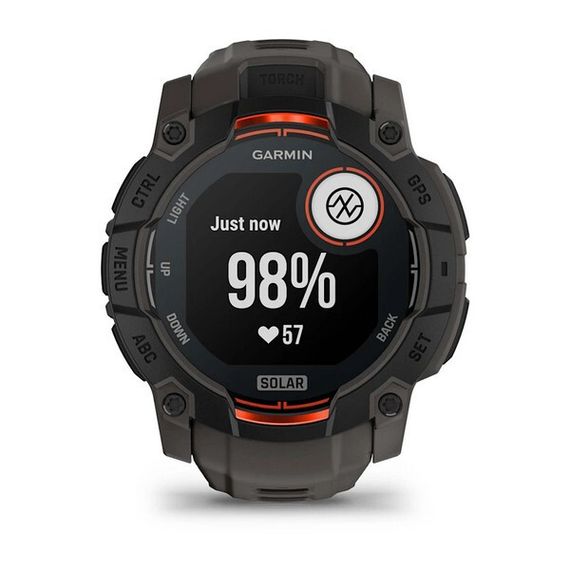 Умные часы Garmin Instinct 3 Solar 50 mm Black with Charcoal Band (010-02935-00)