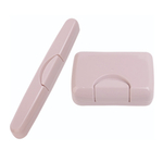 Набор путешественника "Дуэт" Цв. Бежево-розовый футляр для зубной щетки + мыльница