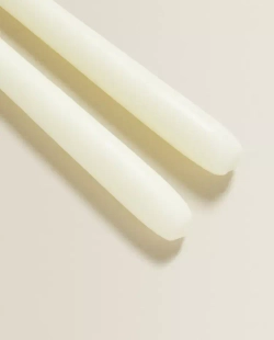 ZARA HOME НАБОР ДЛИННЫХ ДЕКОРАТИВНЫХ СВЕЧЕЙ ( 2 ШТ.), БЕЛЫЙ