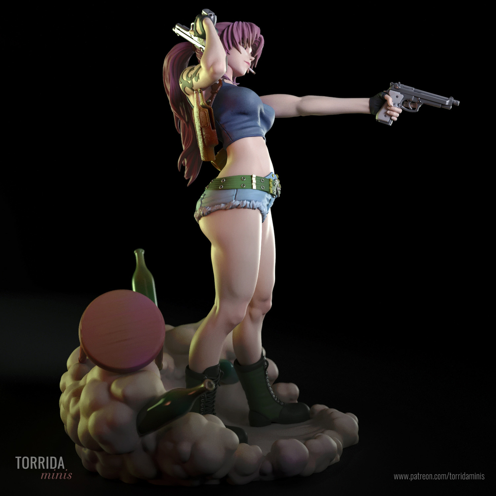 Фигурка Реви Пираты Чёрной лагуны Revy Black Lagoon Rebecca