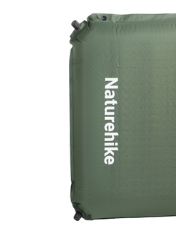 Коврик надувной односпальный Naturehike D04, с чехлом и подушкой, хаки (CNK2450WS020)