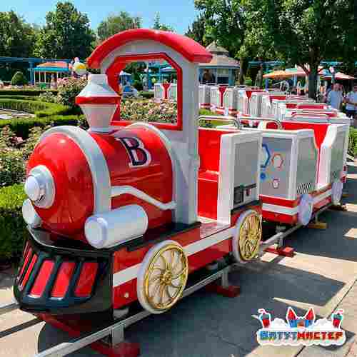 Рельсовый аттракцион для детей «Звонкий путешественник», 5 вагонов, 11 мест