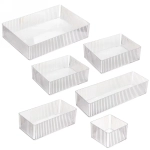 Система хранения - органайзеры в наборе 6шт «ЭДЭЛЬ», прозрачные, микс размеров