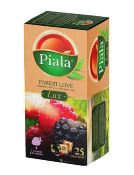Чай черный "Пиала Lux Forest Love" с кусочками ягод и соком клубники 25 пак. Казахстан