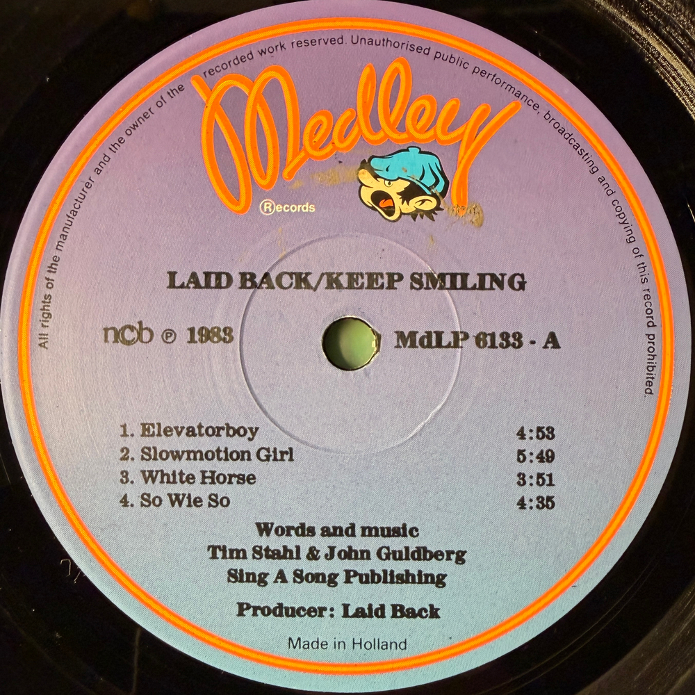 Laid Back ‎– ...Keep Smiling (Скандинавия 1983г.)
