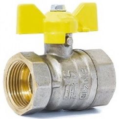 Кран шаровой латунный LD Pride 47.15.В-В.Б GAS (бабочка)