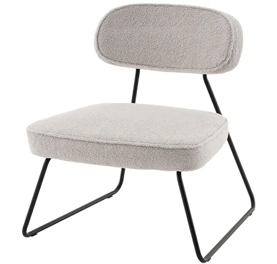 Лаунж-кресло Take, светло-серое букле