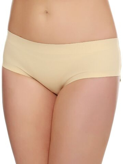 Бесшовные трусики с заниженной талией (Размер: XL) (Цвет: бежевый)