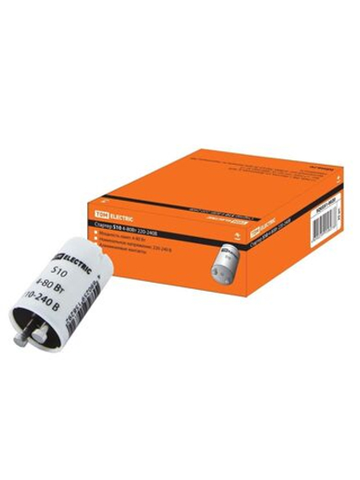 Стартер S10 4-80Вт 220-240В алюм. контакты TDM (25 шт)