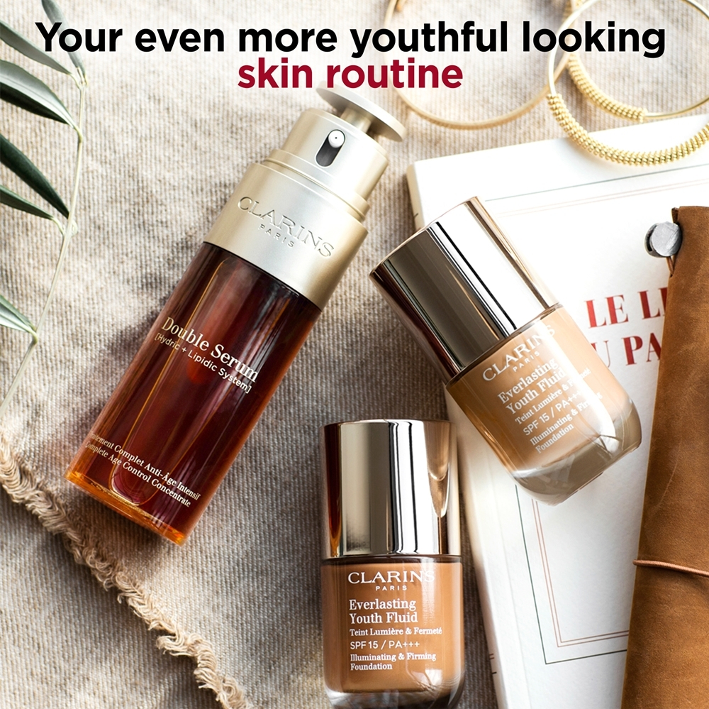 Clarins Everlasting Youth Fluid Foundation - Осветляющий тональный крем SPF 15, 30 ml