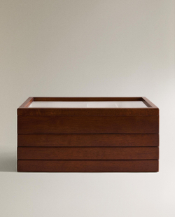 Zara Home Шкатулка из дерева, цвет коричневый, 38 см