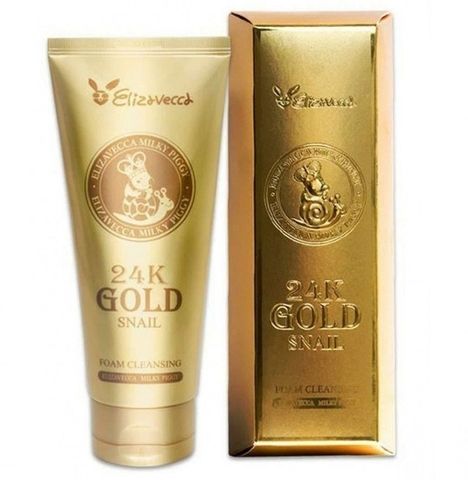 ELIZAVECCA ПЕНКА ДЛЯ УМЫВАНИЯ С МУЦИНОМ УЛИТКИ И ЗОЛОТОМ 24K GOLD SNAIL CLEANSING FOAM, 180 ML