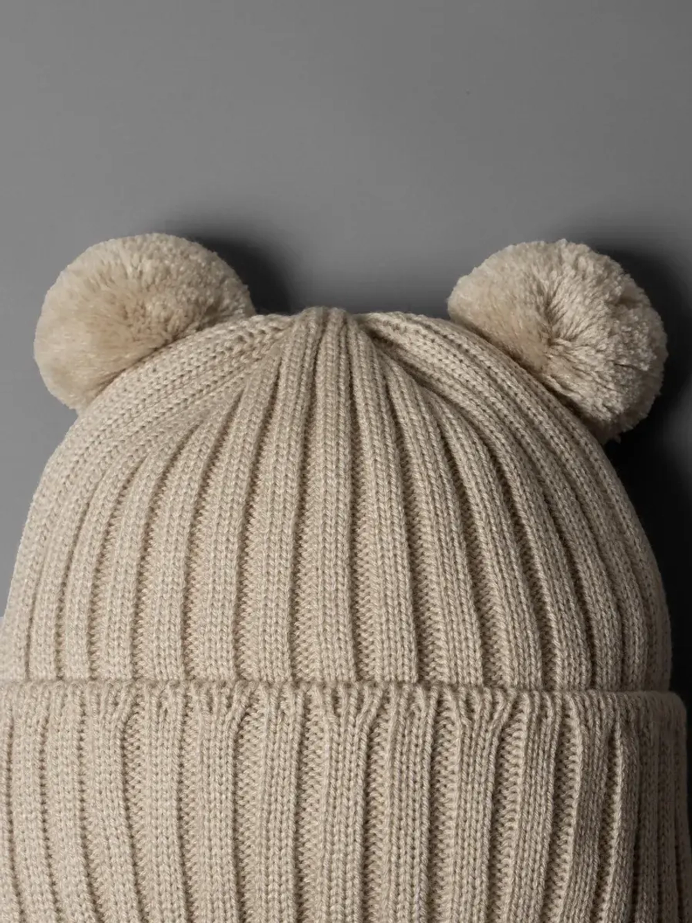 Шапка с завязками и снуд детская, осень