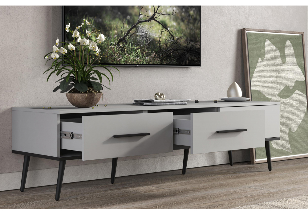 ТВ-тумба Woodville Орсиэль шиншилла серая