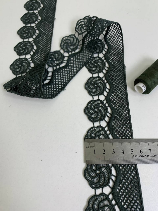 Тесьма плетеная,  5,5см, хаки, плотная AF