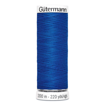 01 Нить Sew-All 100/200 м для всех материалов, 100% полиэстер Gutermann 748277 (322 синяя бирюза)