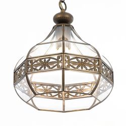 Citilux Гера-2 CL444210 Подвесной светильник витражный Бронза