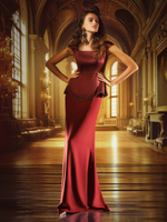 Силуэтная юбка-макси