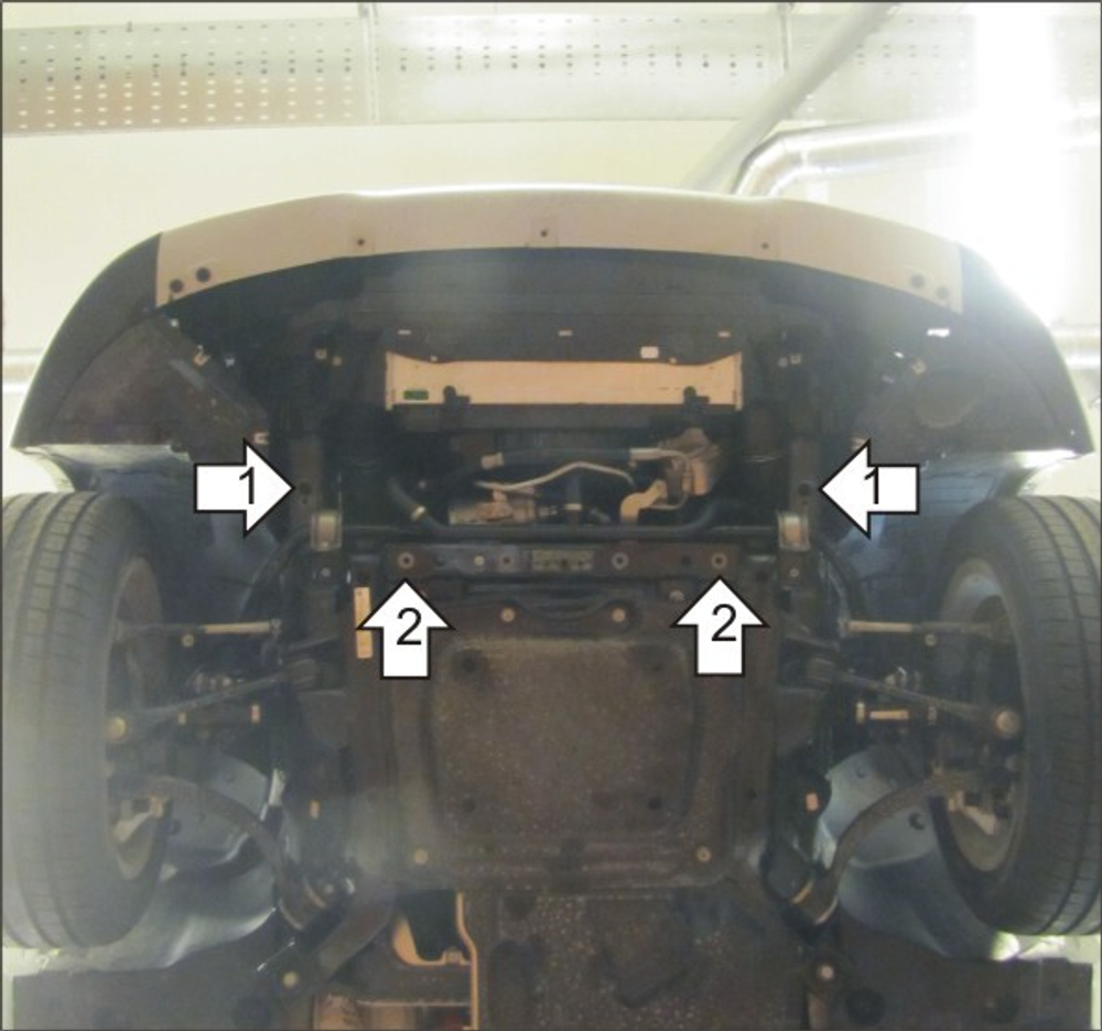 Усиленная защита Motodor Радиатора. 5 мм, Алюминий. для BMW X1 (e84) 2009-2014 арт.30204